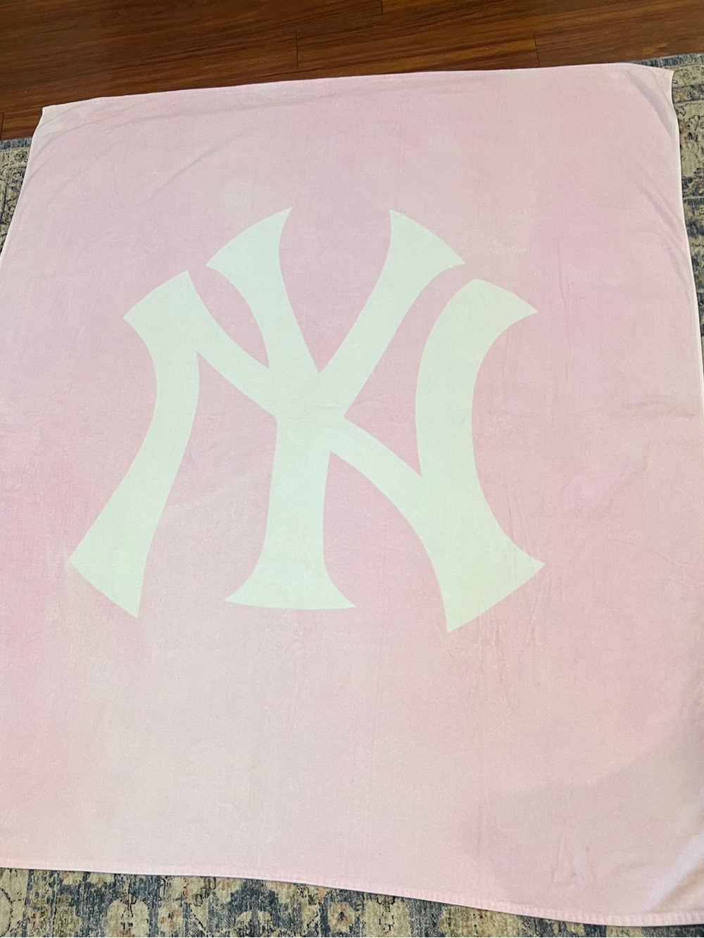 Oversized Beach Towel - 50x60 New York Yankees Pink Beach Towel with White Logo